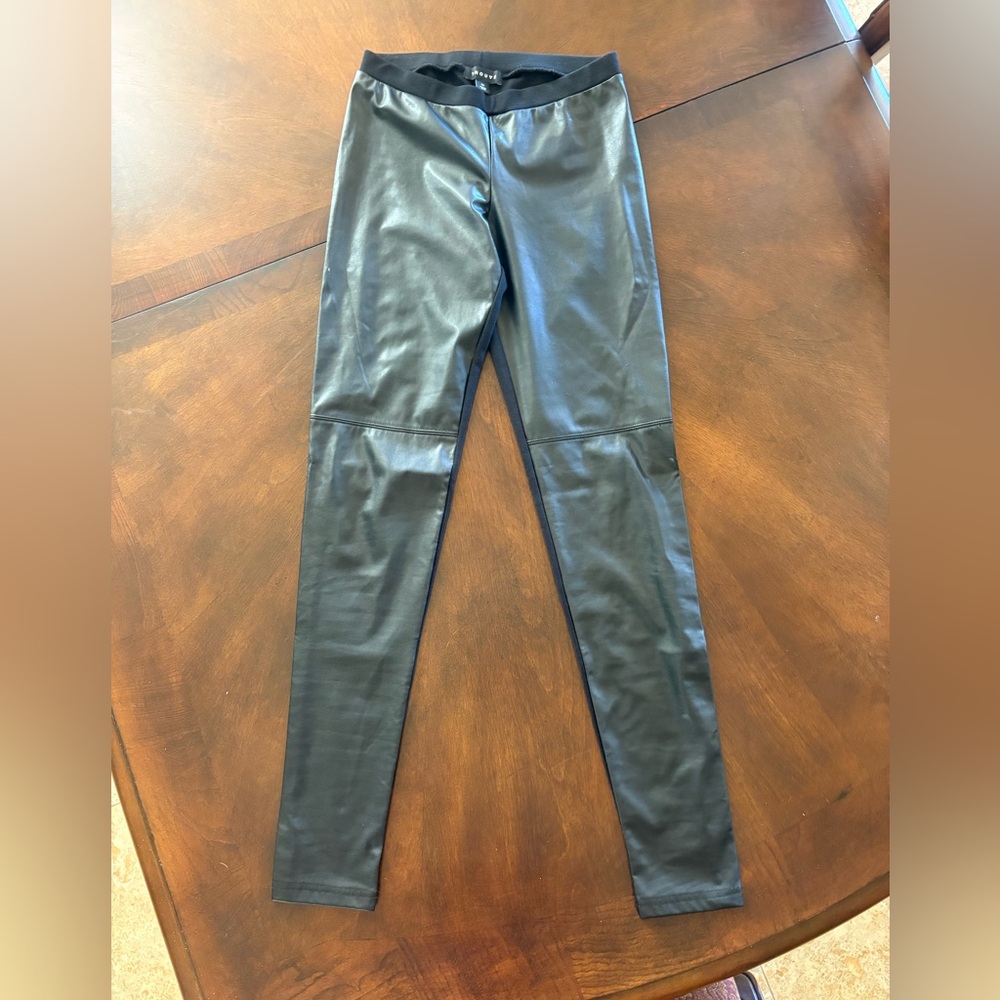 Black Faux Leather Leggings